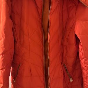 Michael Kors Red Quilted Puffer Jacket